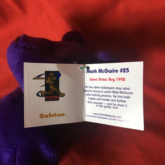 Collectable Bamm Beano Mark McGwire Beanie Bear - Picture 3 of 3